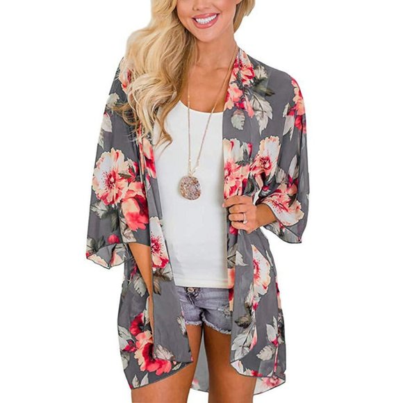 Boutique Tops - “SUNSHINE” Kimono/Floral Print